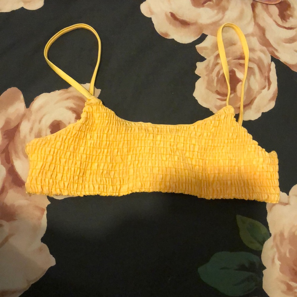 yellow crunched bikini
